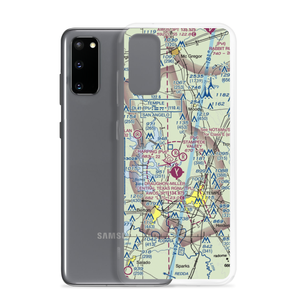 Charping Airport (5TA1) VFR Sectional Samsung Case Samsung Galaxy S20 model shown