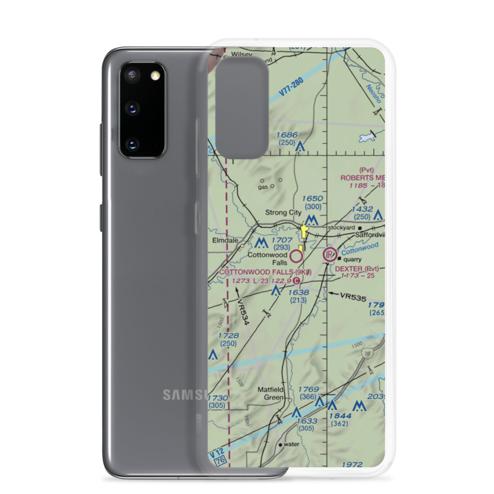 Chase County Airport (9K0) VFR Sectional Samsung Case Samsung Galaxy S20 model shown
