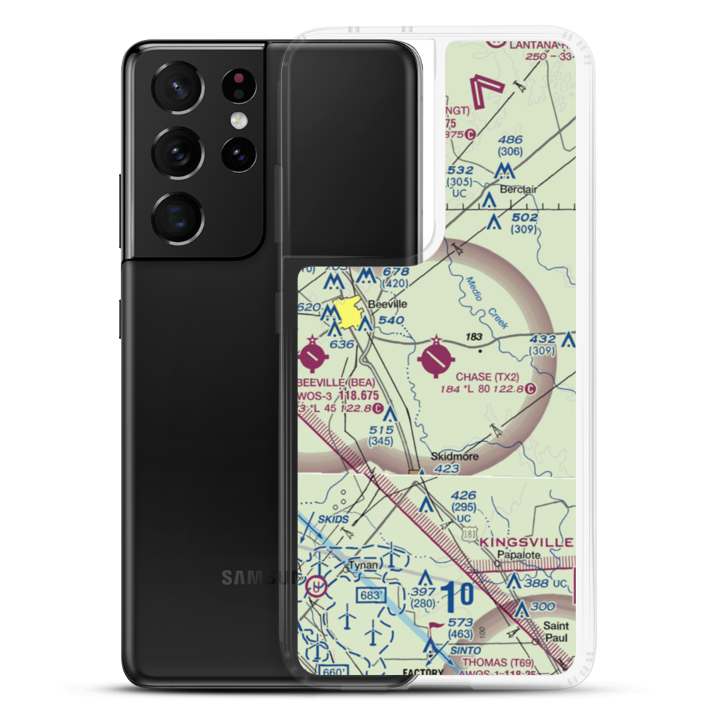 Chase Field Industrial Airport (TX2) VFR Sectional Samsung Case Samsung Galaxy S21 Ultra model shown