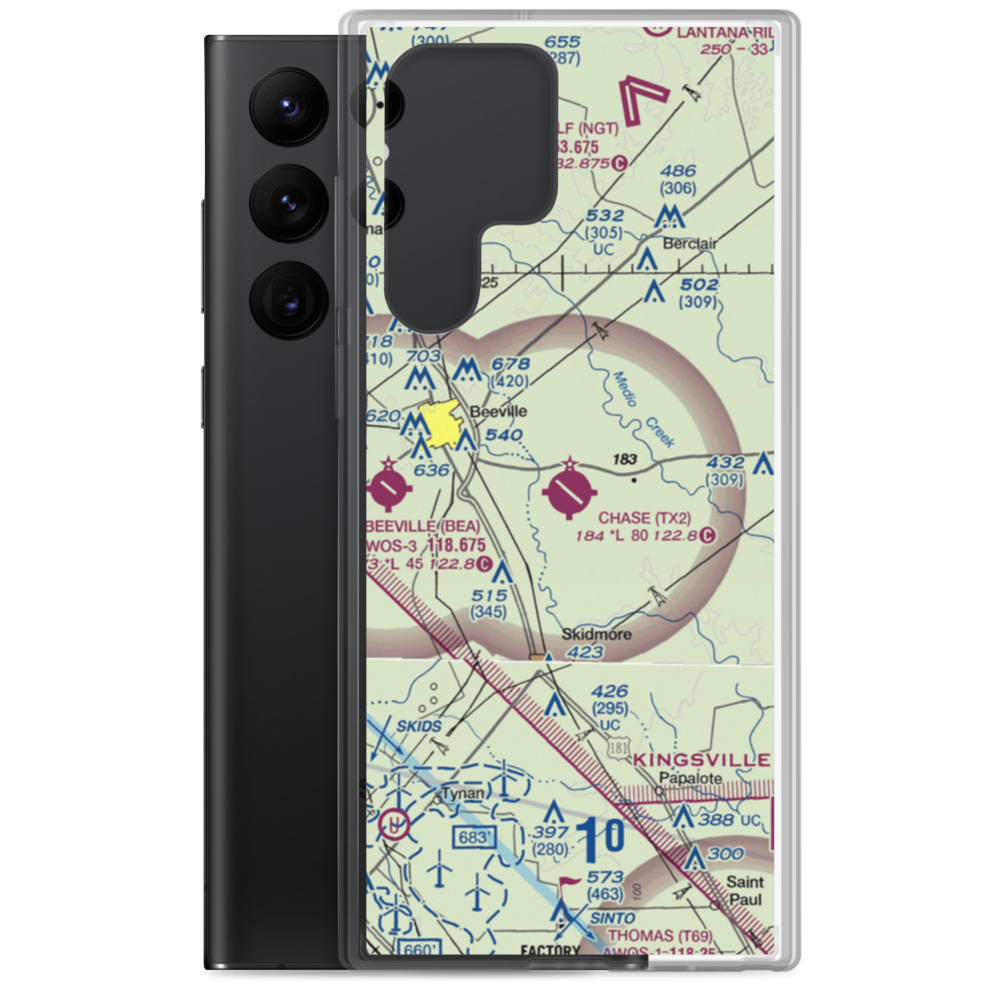 Chase Field Industrial Airport (TX2) VFR Sectional Samsung Case Samsung Galaxy S22 Ultra model shown