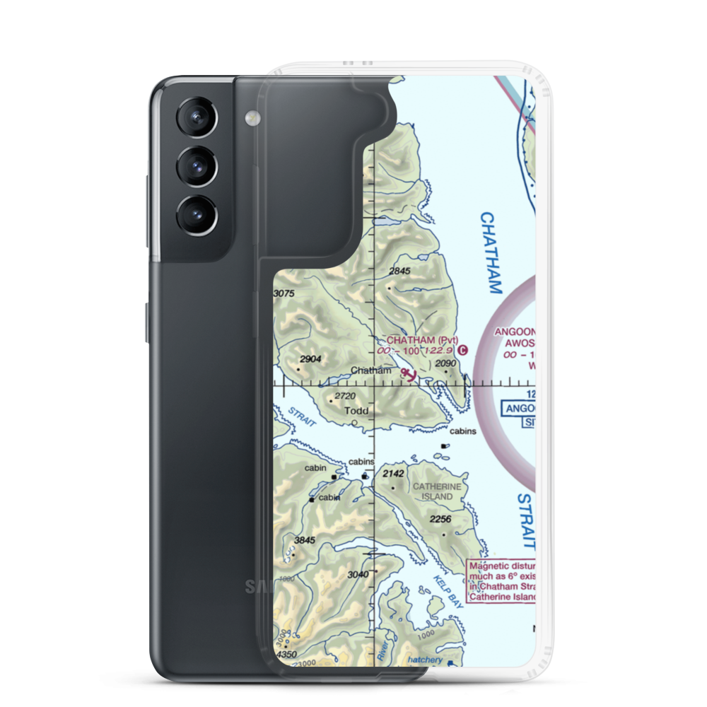 Chatham Seaplane Base (05AA) VFR Sectional Samsung Case Samsung Galaxy S21 model shown