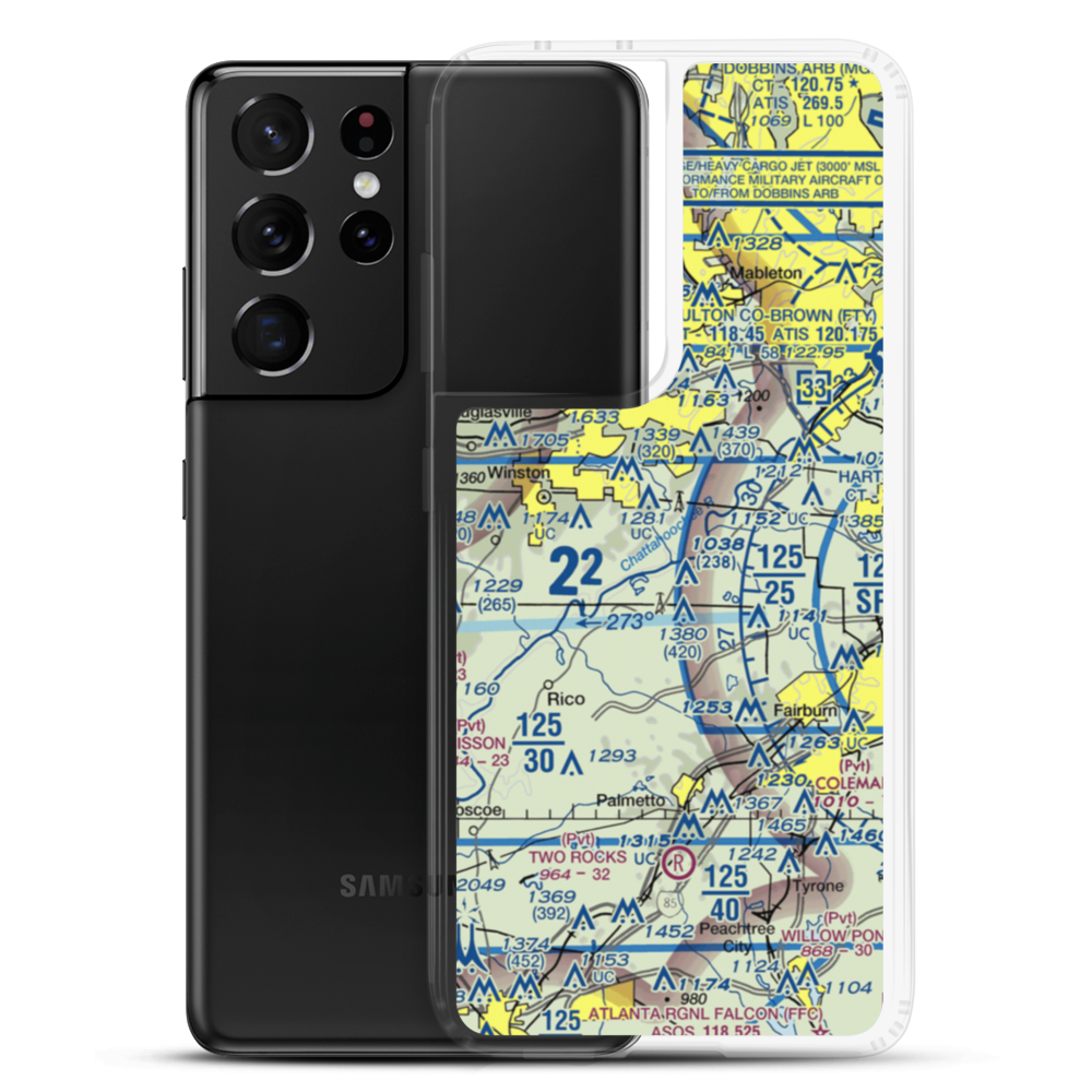 Chattahoochee Air Park (4GA6) VFR Sectional Samsung Case Samsung Galaxy S21 Ultra model shown