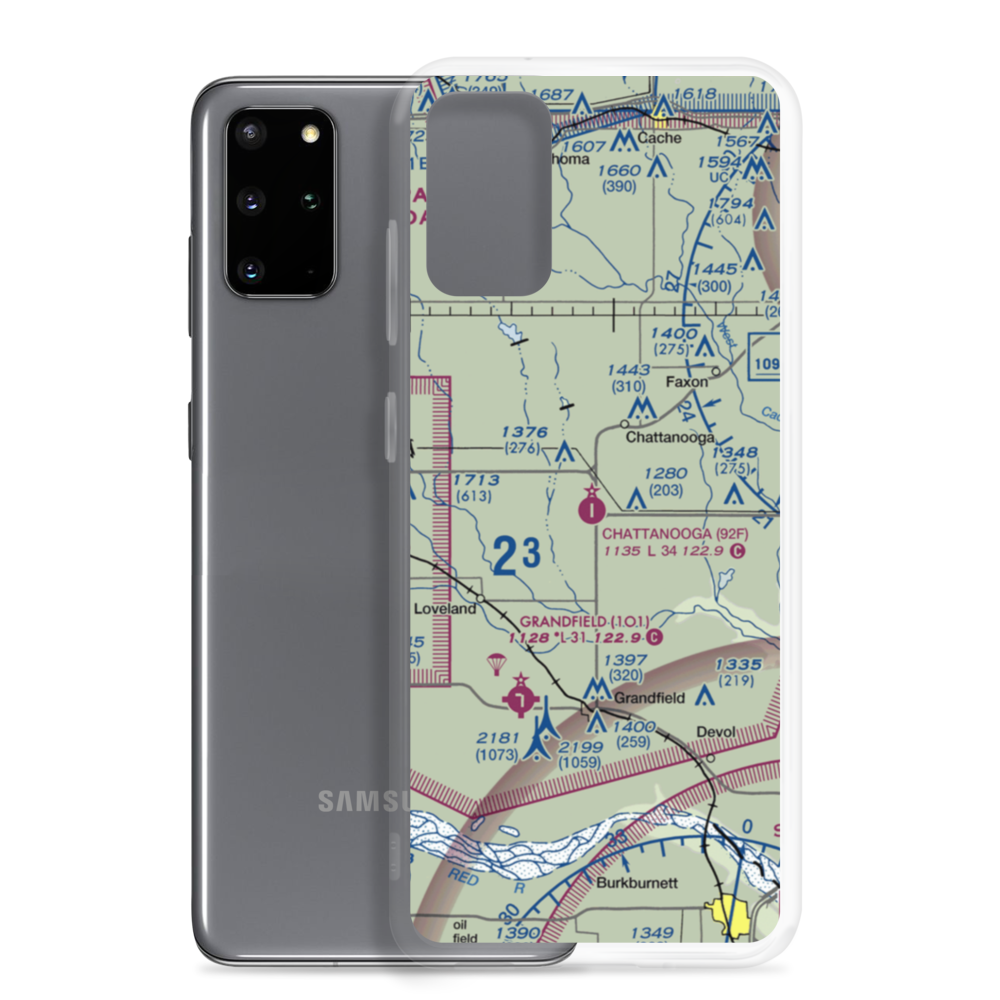 Chattanooga Sky Harbor Airport (92F) VFR Sectional Samsung Case Samsung Galaxy S20 Plus model shown