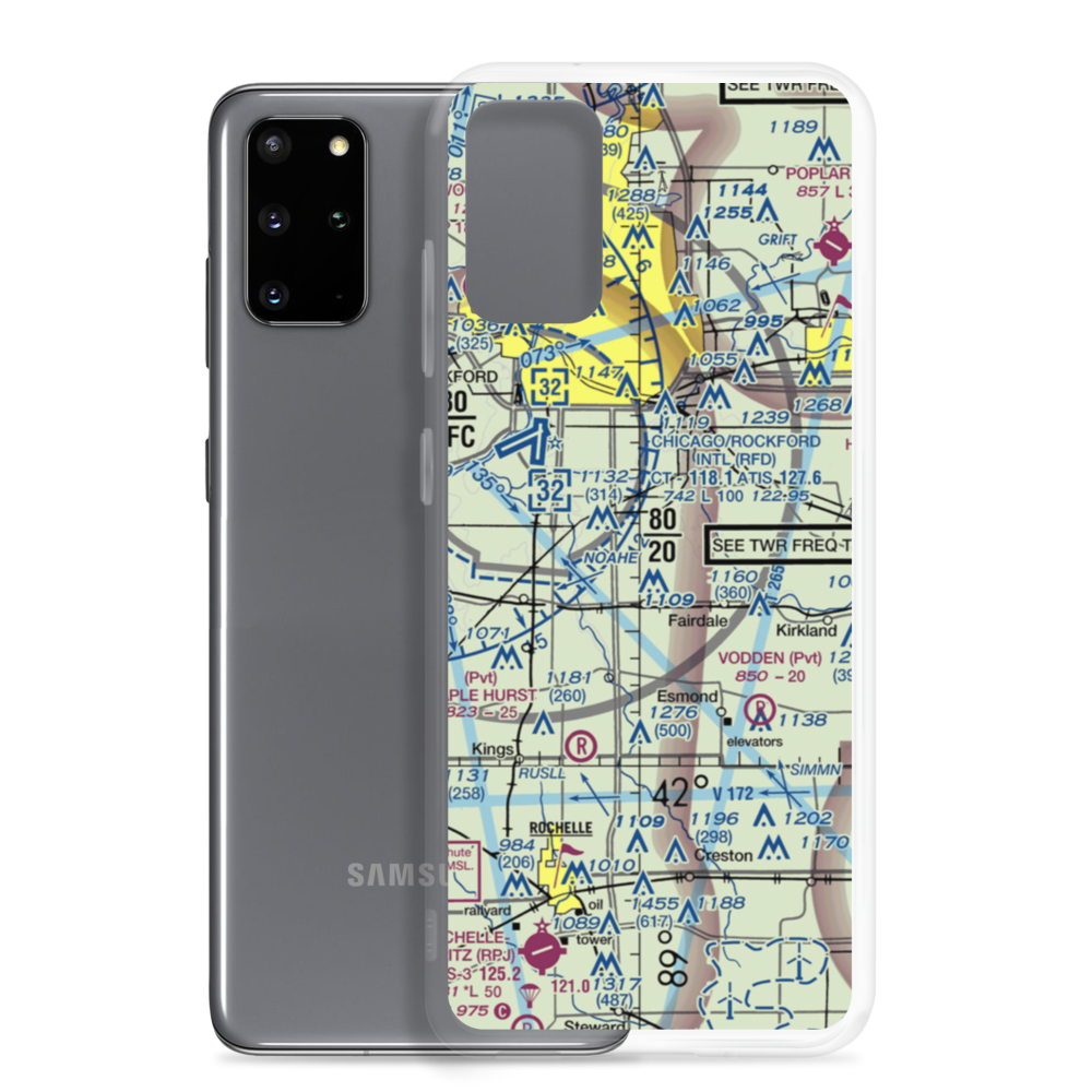Cheechako Airport (82LL) VFR Sectional Samsung Case Samsung Galaxy S20 Plus model shown