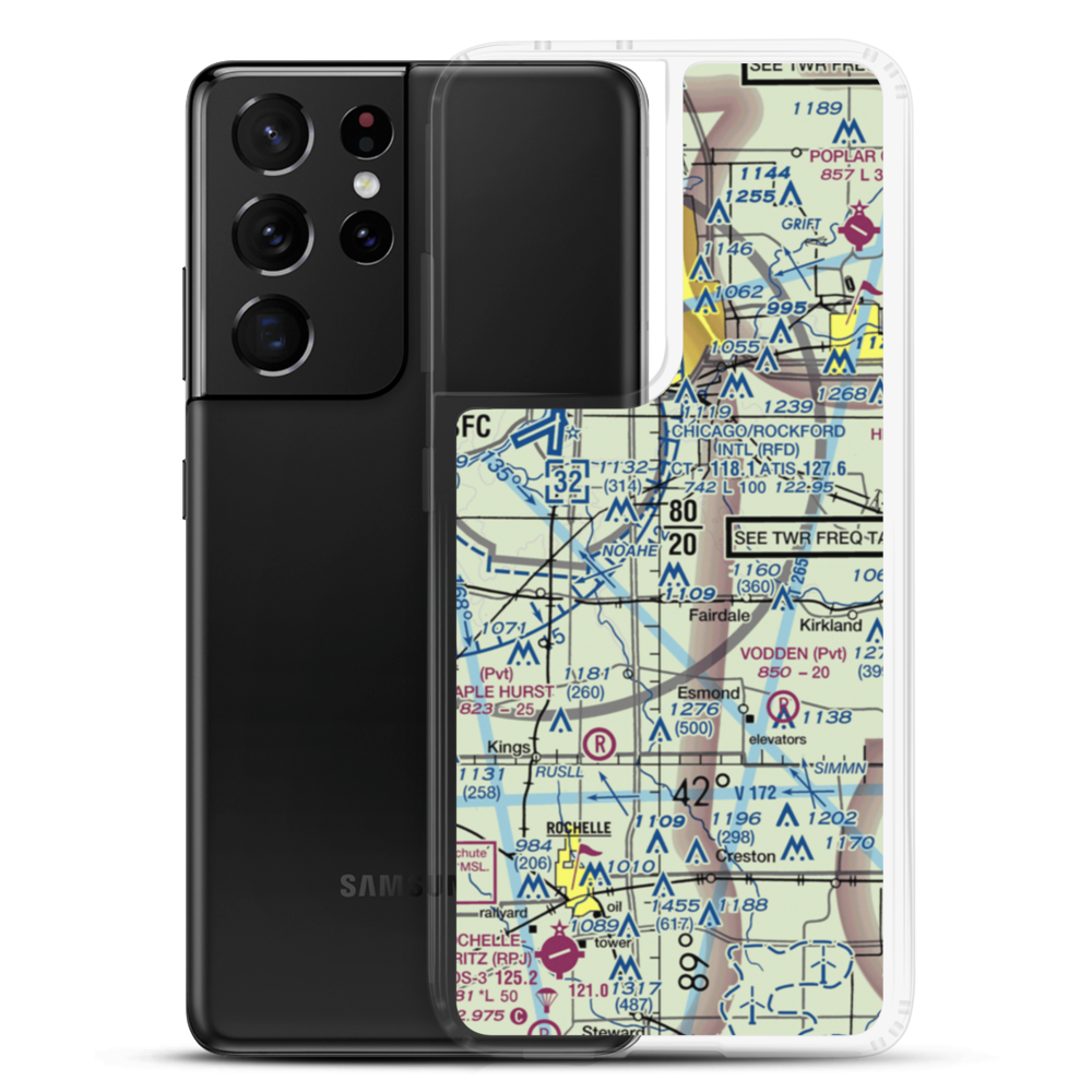 Cheechako Airport (82LL) VFR Sectional Samsung Case Samsung Galaxy S21 Ultra model shown