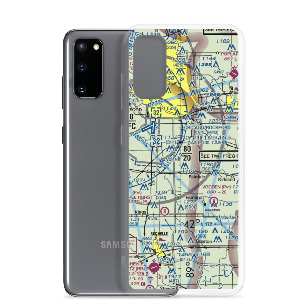Cheechako Airport (82LL) VFR Sectional Samsung Case Samsung Galaxy S20 model shown