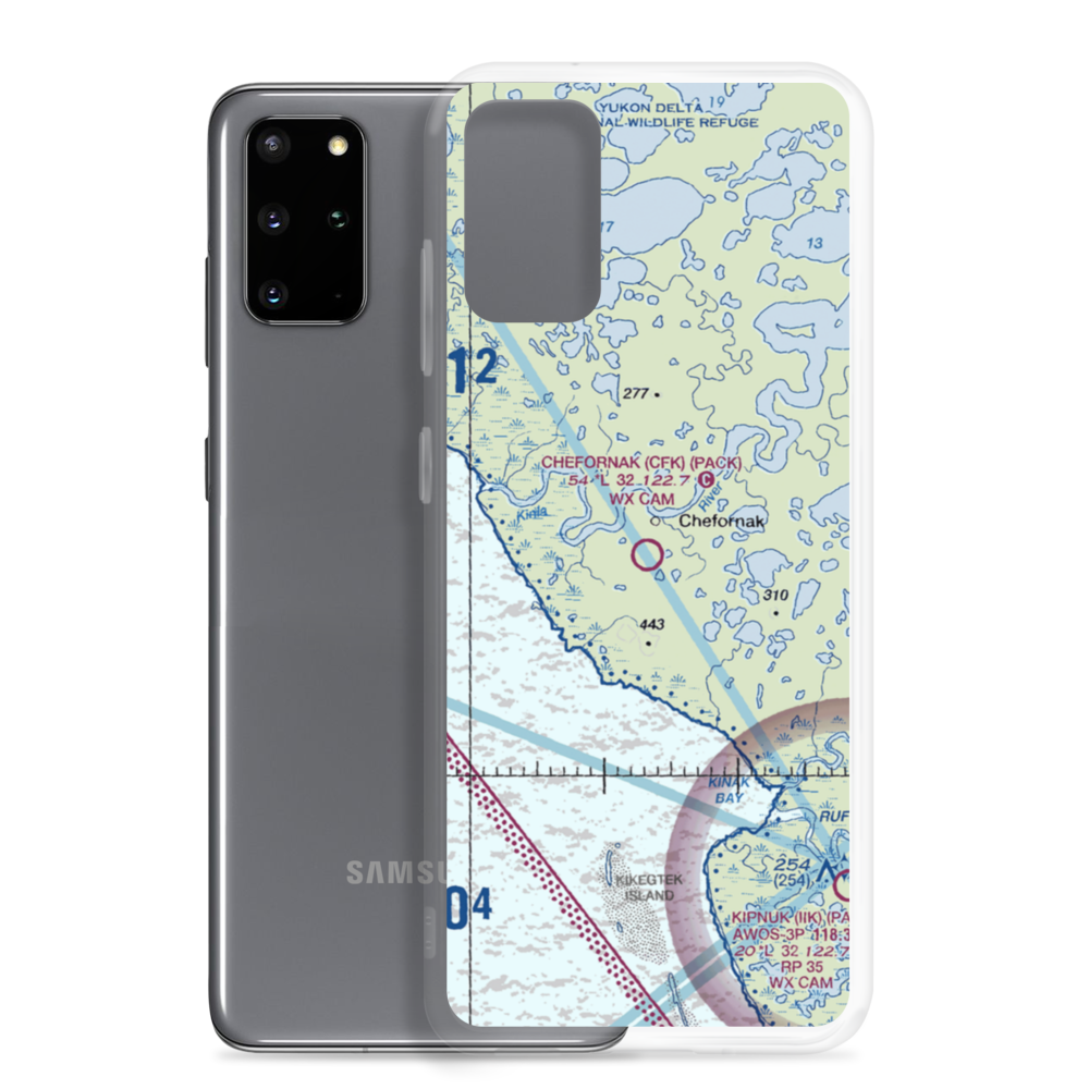 Chefornak Airport (CFK) VFR Sectional Samsung Case Samsung Galaxy S20 Plus model shown