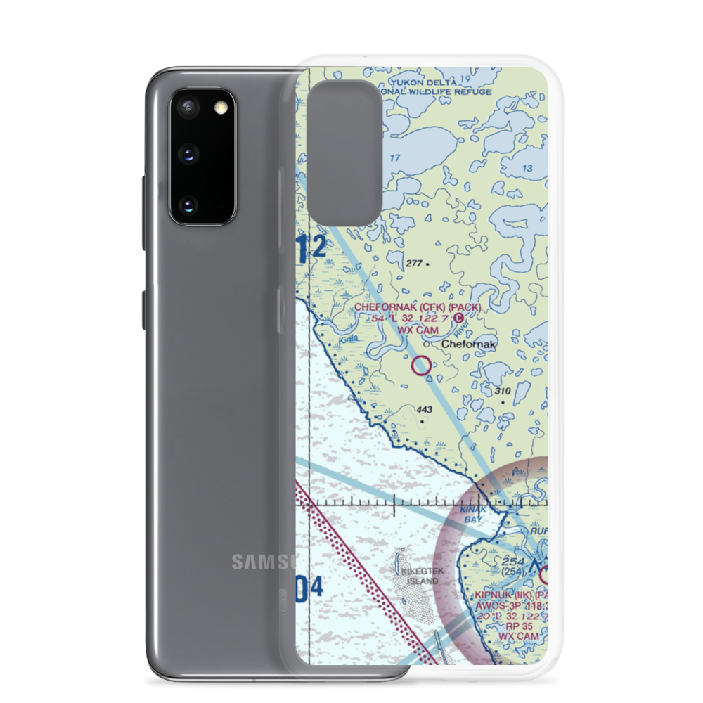 Chefornak Airport (CFK) VFR Sectional Samsung Case Samsung Galaxy S20 model shown