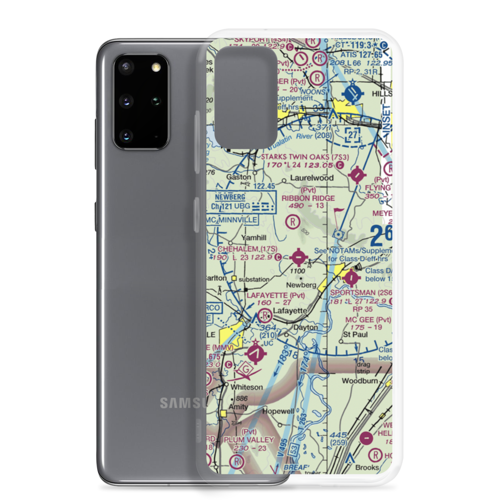 Chehalem Airpark (17S) VFR Sectional Samsung Case Samsung Galaxy S20 Plus model shown