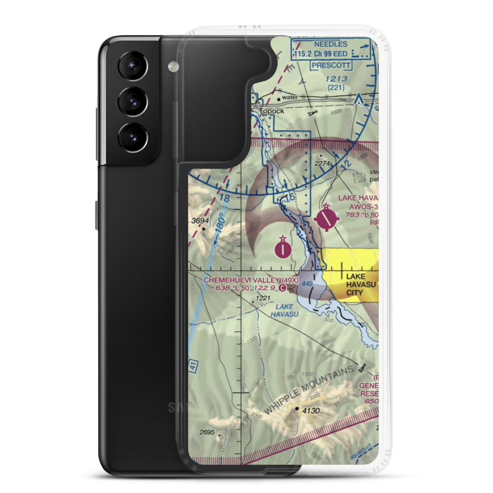 Chemehuevi Valley Airport (49X) VFR Sectional Samsung Case Samsung Galaxy S21 Plus model shown