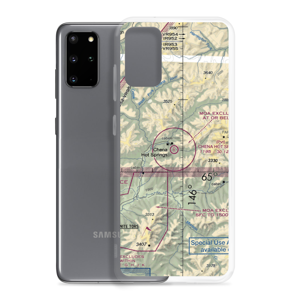 Chena Hot Springs Airport (AK13) VFR Sectional Samsung Case Samsung Galaxy S20 Plus model shown