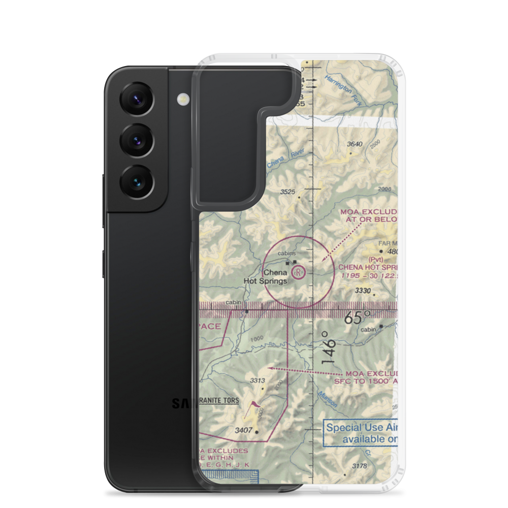 Chena Hot Springs Airport (AK13) VFR Sectional Samsung Case Samsung Galaxy S22 model shown
