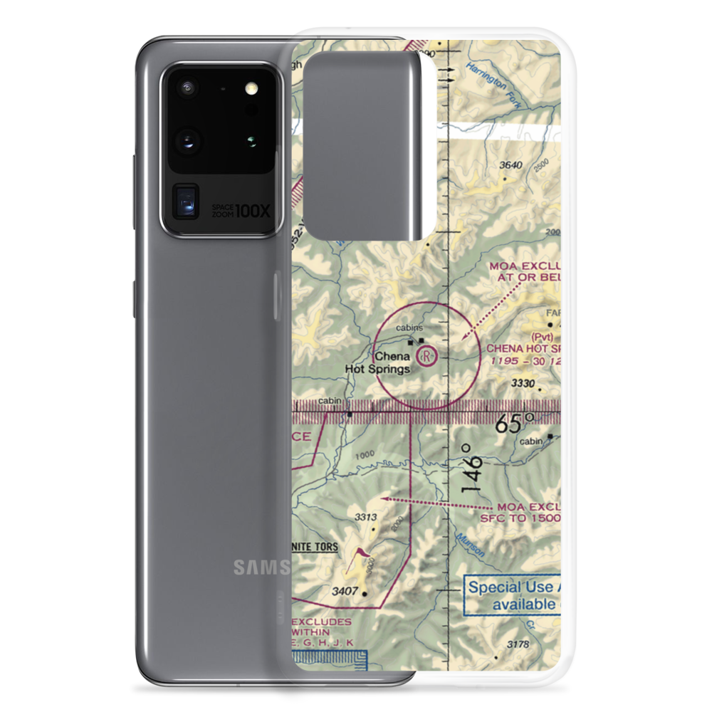 Chena Hot Springs Airport (CEX) VFR Sectional Samsung Case Samsung Galaxy S20 Ultra model shown