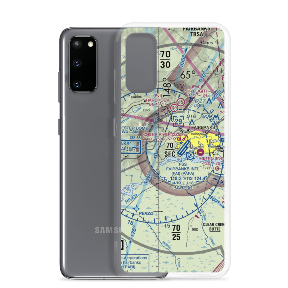 Chena Marina Airport (AK28) VFR Sectional Samsung Case Samsung Galaxy S20 model shown