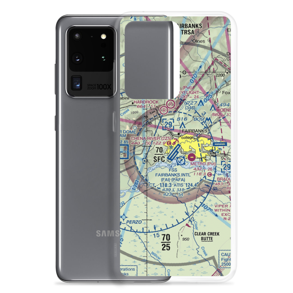 Chena River Seaplane Base (2Z5) VFR Sectional Samsung Case Samsung Galaxy S20 Ultra model shown