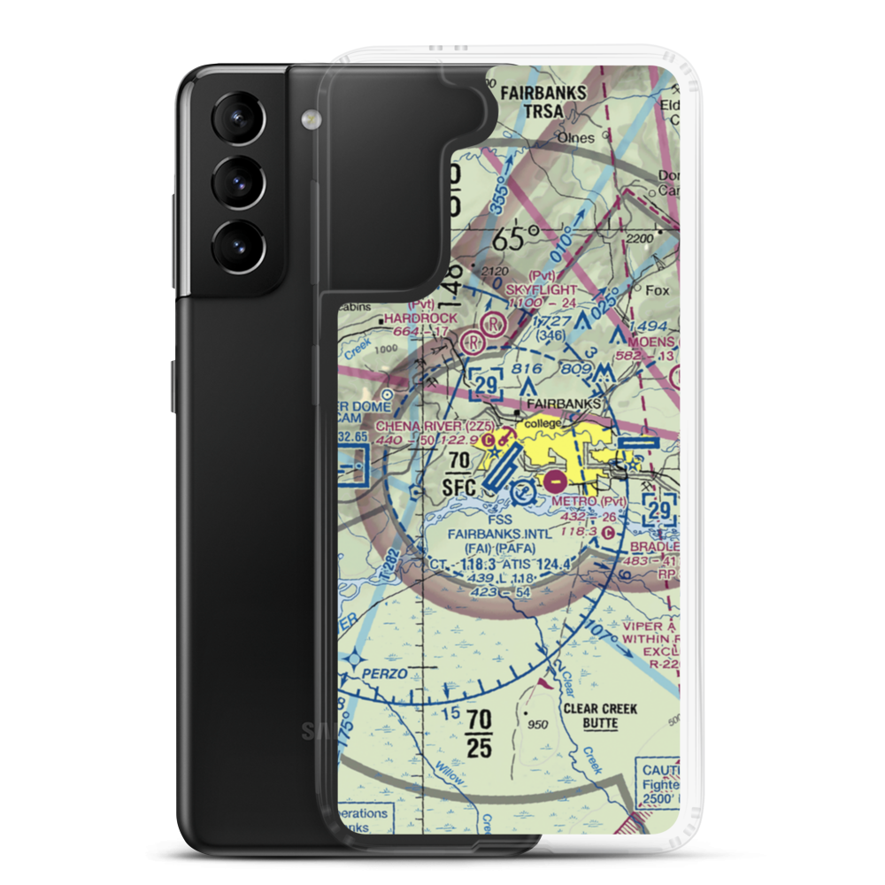 Chena River Seaplane Base (2Z5) VFR Sectional Samsung Case Samsung Galaxy S21 Plus model shown