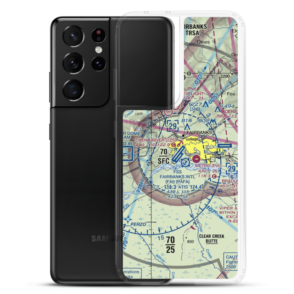 Chena River Seaplane Base (2Z5) VFR Sectional Samsung Case Samsung Galaxy S21 Ultra model shown