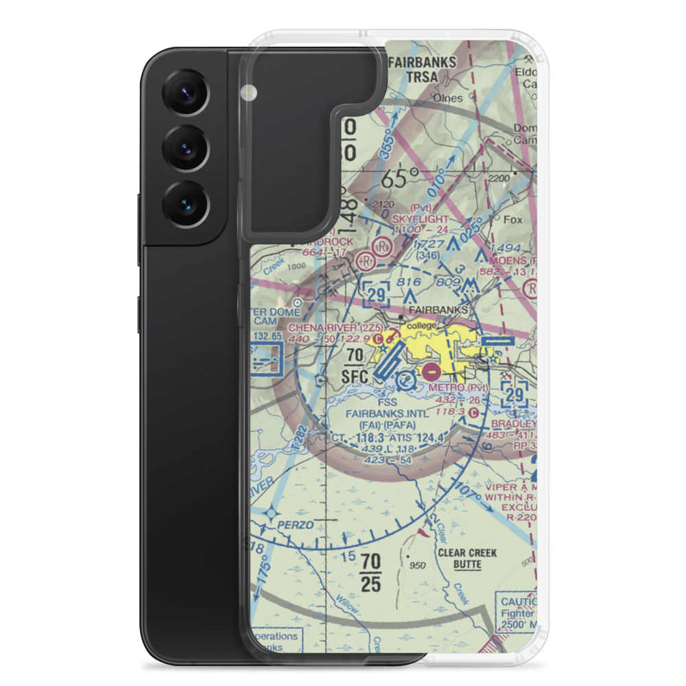 Chena River Seaplane Base (2Z5) VFR Sectional Samsung Case Samsung Galaxy S22 Plus model shown