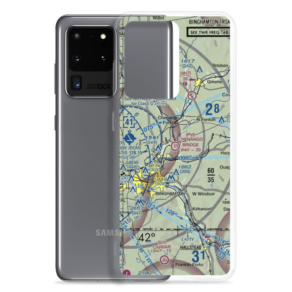 Chenango Bridge Airport (1NK8) VFR Sectional Samsung Case Samsung Galaxy S20 Ultra model shown