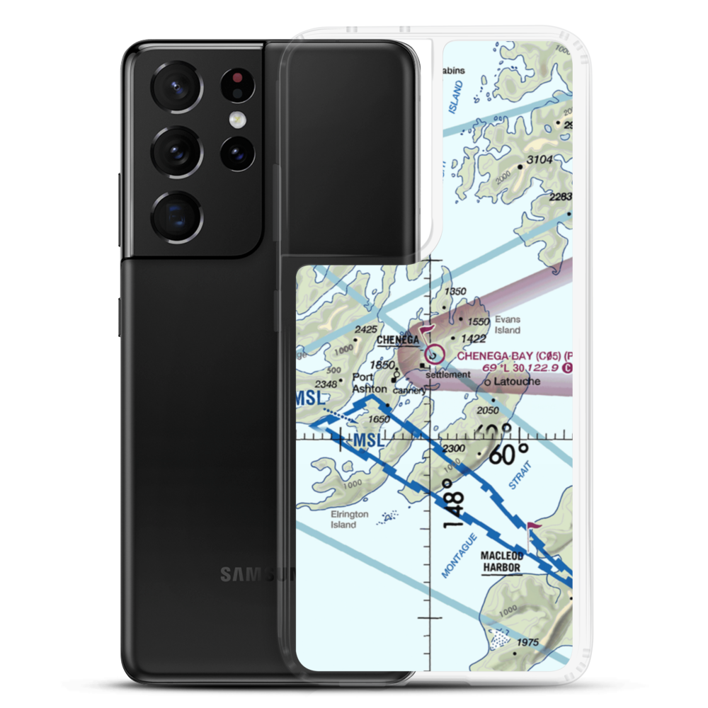 Chenega Bay Airport (C05) VFR Sectional Samsung Case Samsung Galaxy S21 Ultra model shown