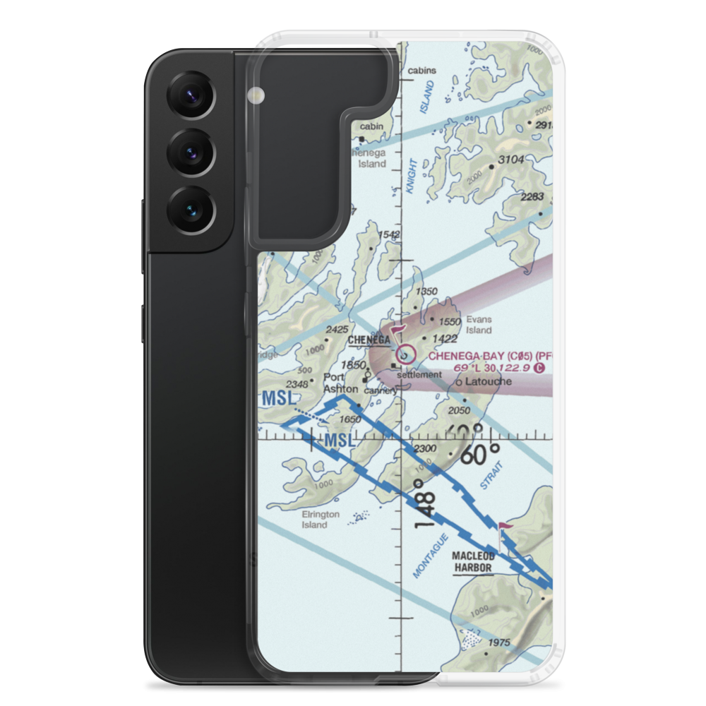 Chenega Bay Airport (C05) VFR Sectional Samsung Case Samsung Galaxy S22 Plus model shown