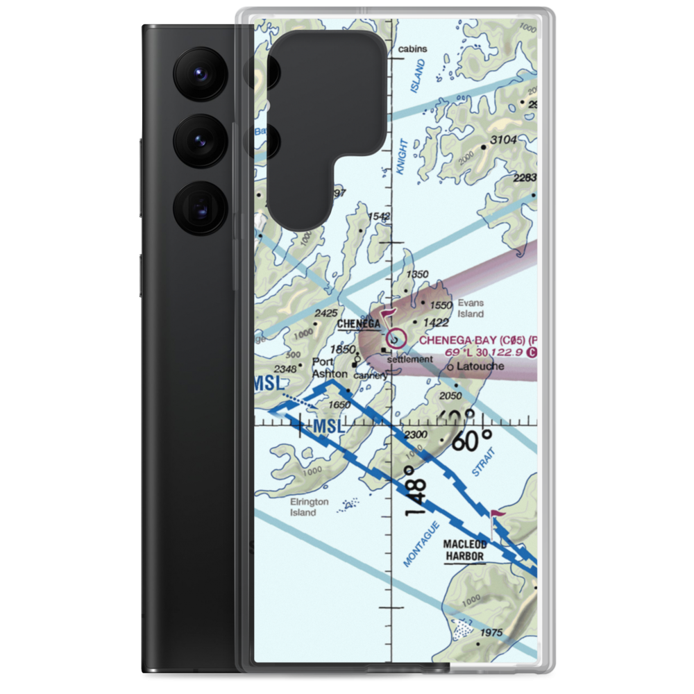 Chenega Bay Airport (C05) VFR Sectional Samsung Case Samsung Galaxy S22 Ultra model shown