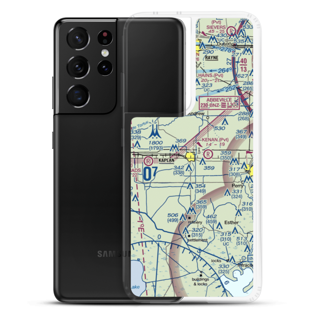 Cheneyville Airport (LA81) VFR Sectional Samsung Case Samsung Galaxy S21 Ultra model shown