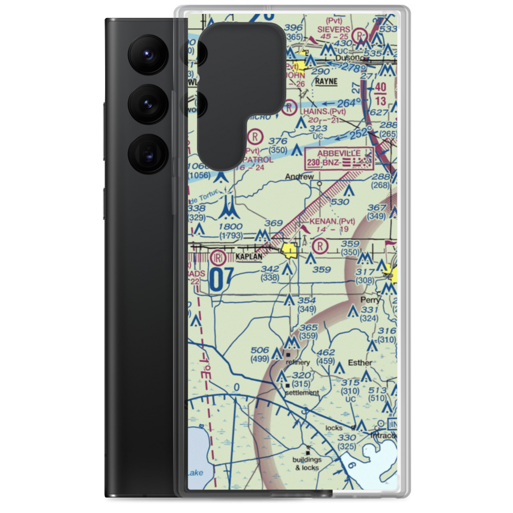 Cheneyville Airport (LA81) VFR Sectional Samsung Case Samsung Galaxy S22 Ultra model shown