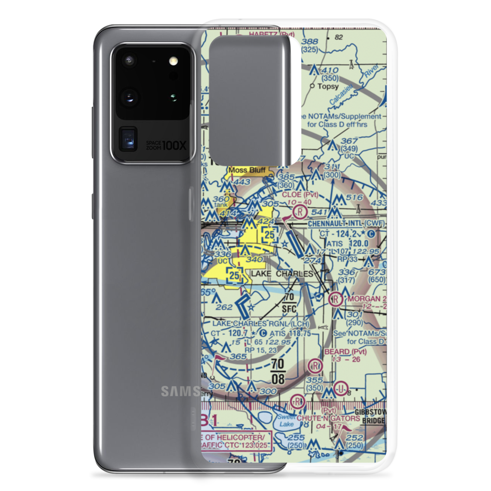 Chennault International Airport (CWF) VFR Sectional Samsung Case Samsung Galaxy S20 Ultra model shown