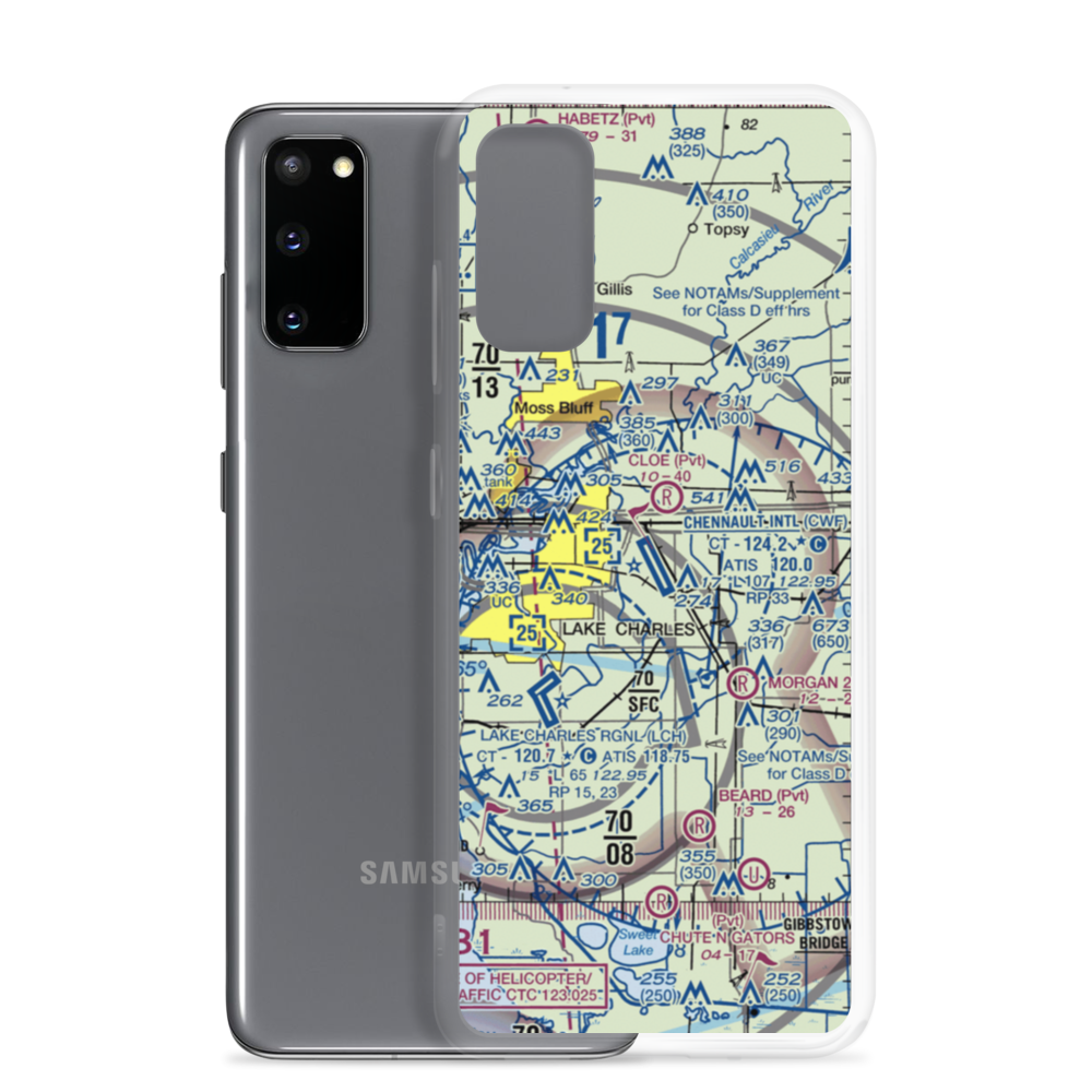 Chennault International Airport (CWF) VFR Sectional Samsung Case Samsung Galaxy S20 model shown