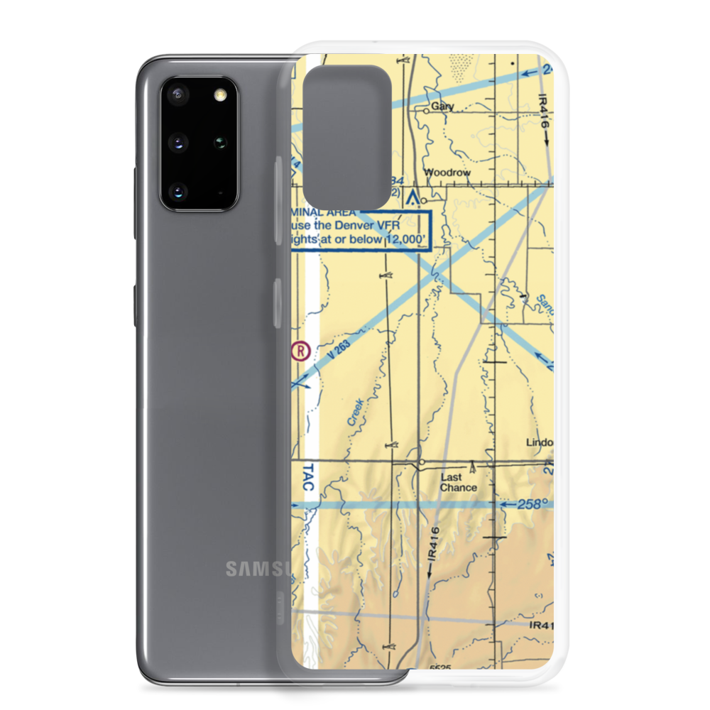Chenoweth Airport (0CO5) VFR Sectional Samsung Case Samsung Galaxy S20 Plus model shown