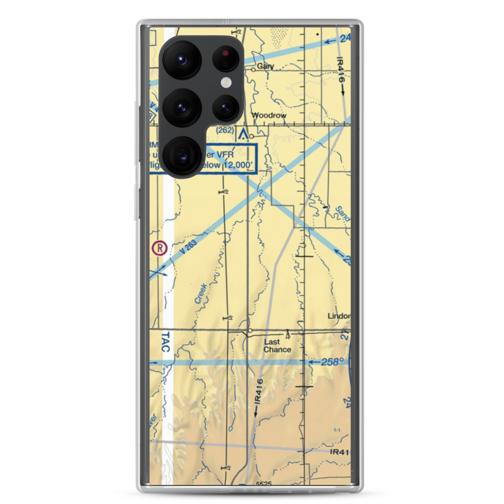 Chenoweth Airport (0CO5) VFR Sectional Samsung Case Samsung Galaxy S22 Ultra model shown