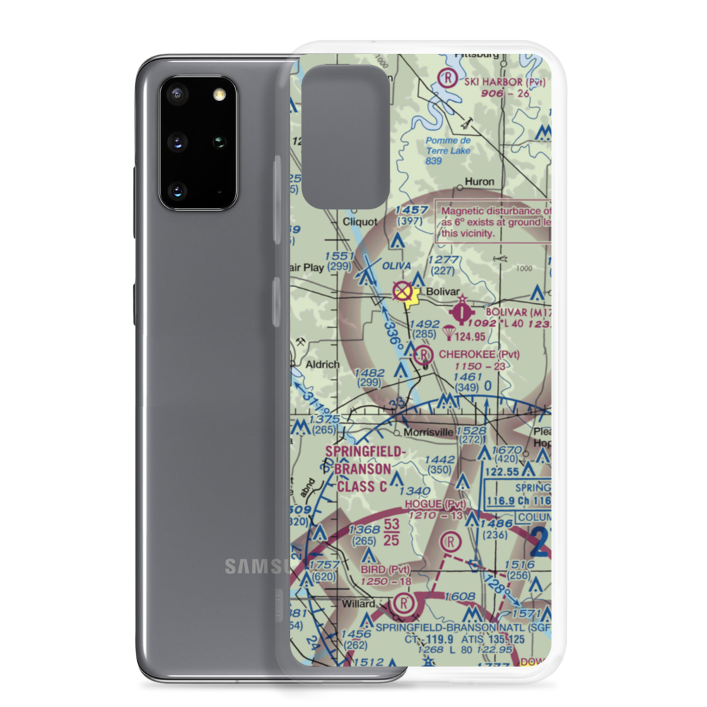 Cherokee Airpark (MU19) VFR Sectional Samsung Case Samsung Galaxy S20 Plus model shown
