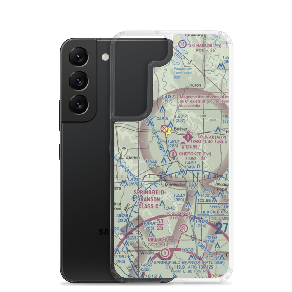 Cherokee Airpark (MU19) VFR Sectional Samsung Case Samsung Galaxy S22 model shown