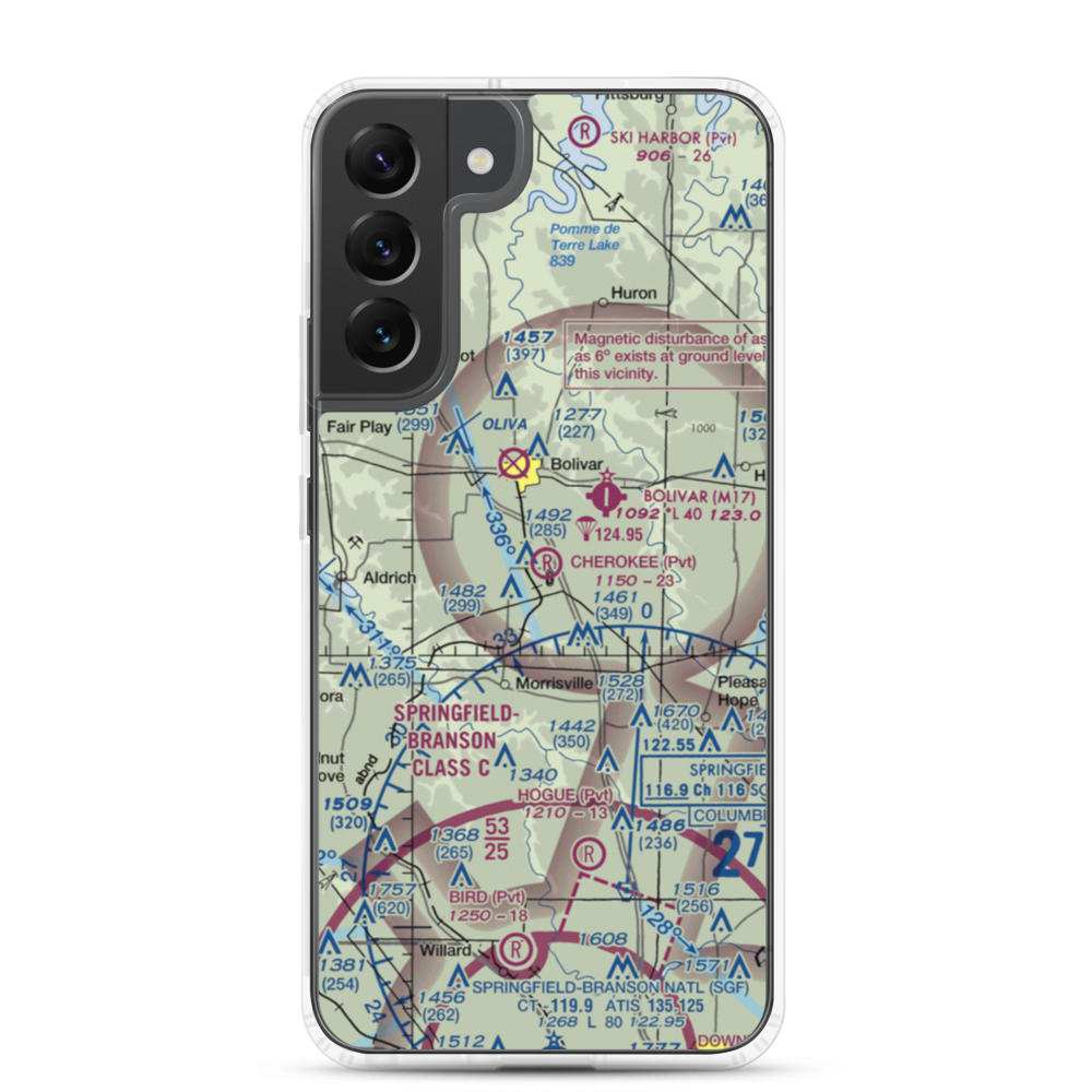 Cherokee Airpark (MU19) VFR Sectional Samsung Case Samsung Galaxy S22 Plus model shown