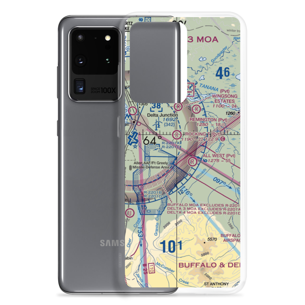 Cherokee Airport (45AK) VFR Sectional Samsung Case Samsung Galaxy S20 Ultra model shown