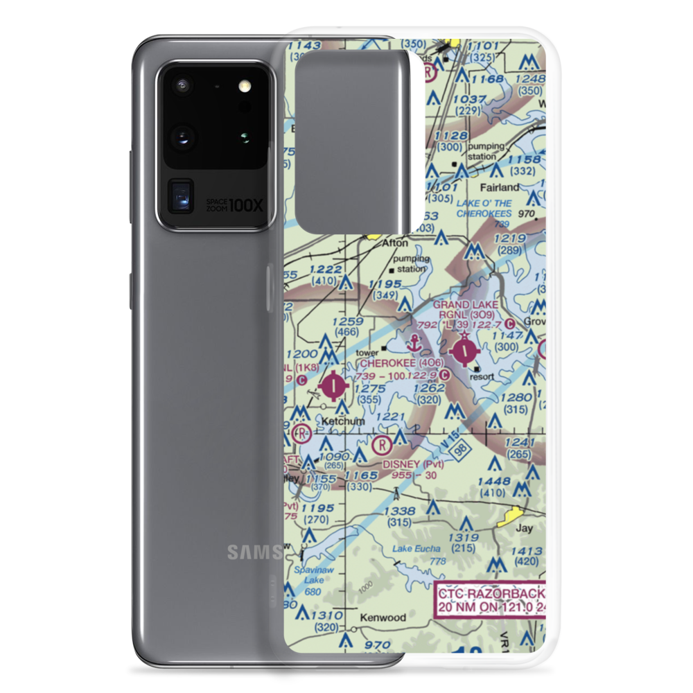 Cherokee Seaplane Base (4O6) VFR Sectional Samsung Case Samsung Galaxy S20 Ultra model shown