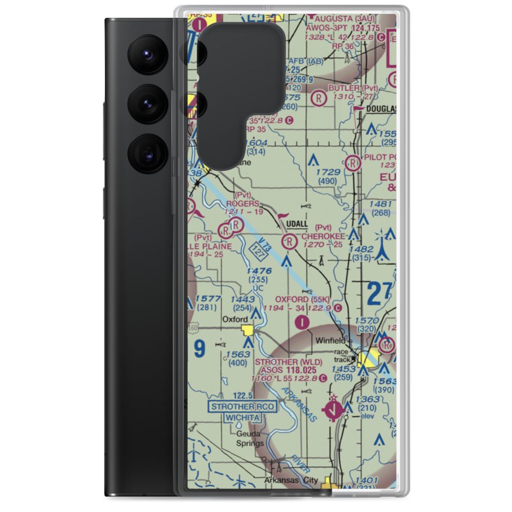Cherokee Strip (18KS) VFR Sectional Samsung Case Samsung Galaxy S22 Ultra model shown