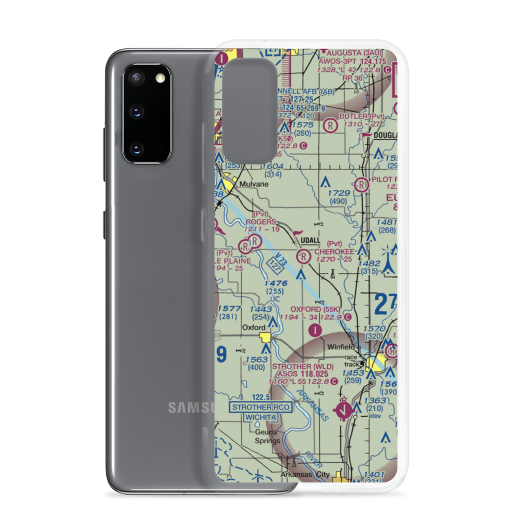 Cherokee Strip (18KS) VFR Sectional Samsung Case Samsung Galaxy S20 model shown