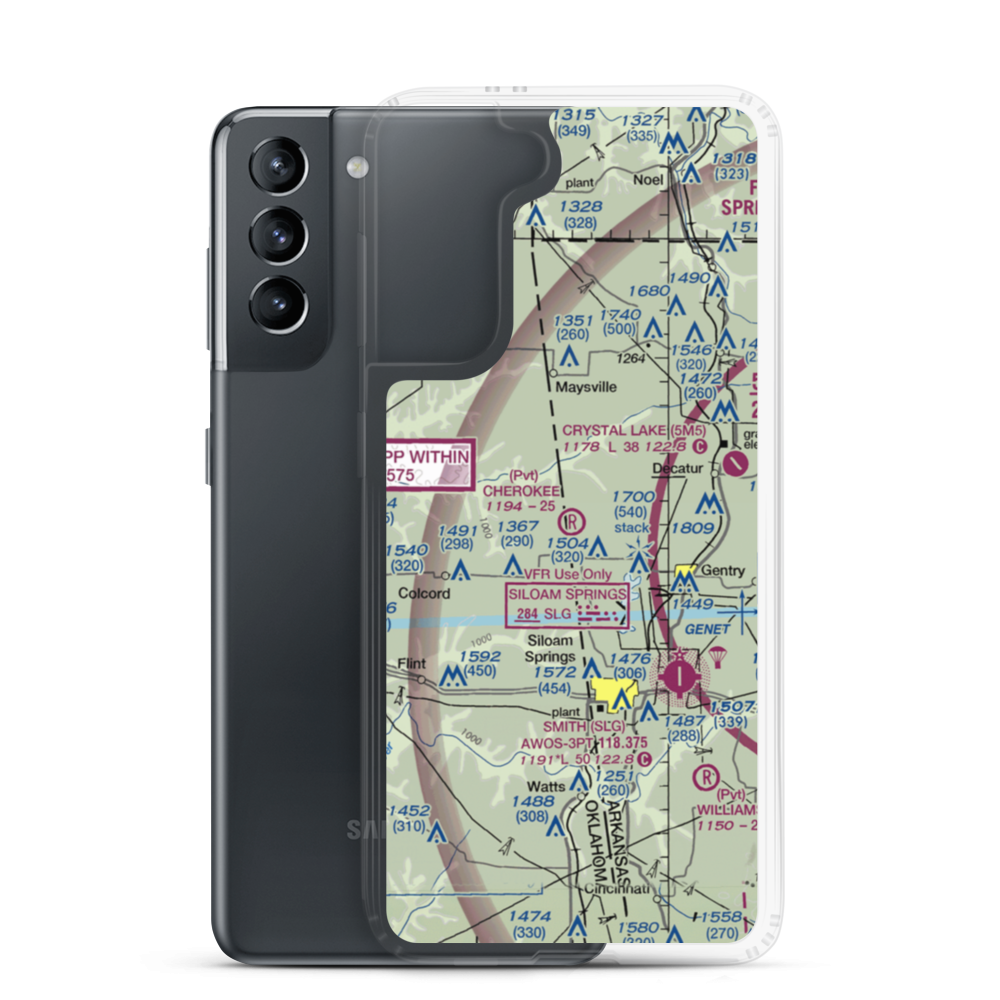 Cherokee Strip (1AR5) VFR Sectional Samsung Case Samsung Galaxy S21 model shown