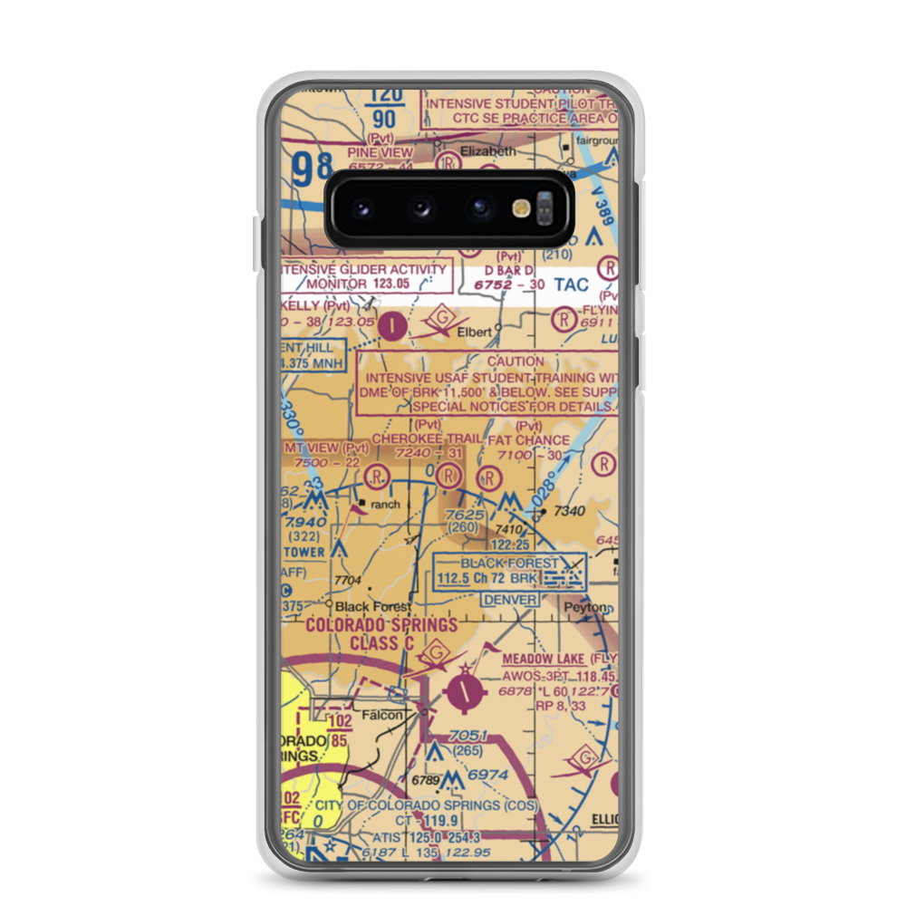 Cherokee Trail Ranch Airport (2CO1) VFR Sectional Samsung Case Samsung Galaxy S10 model shown