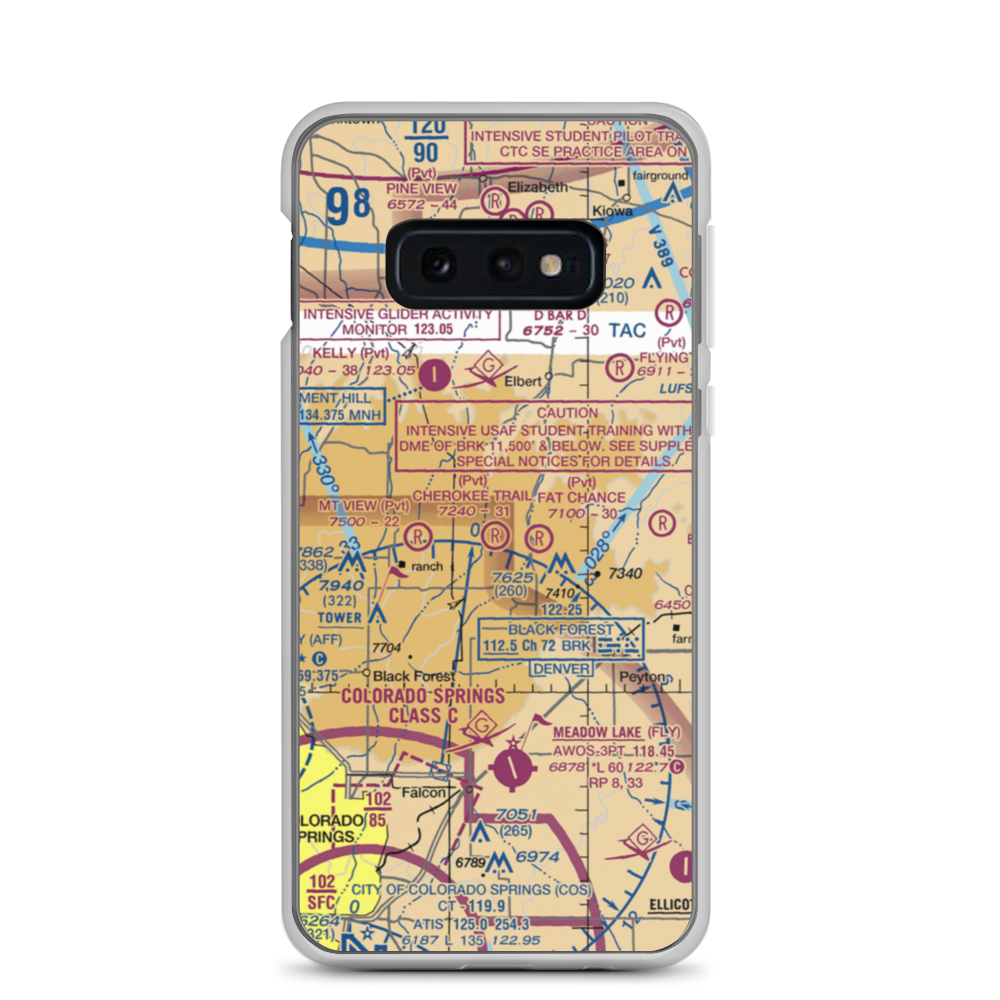 Cherokee Trail Ranch Airport (2CO1) VFR Sectional Samsung Case Samsung Galaxy S10e model shown