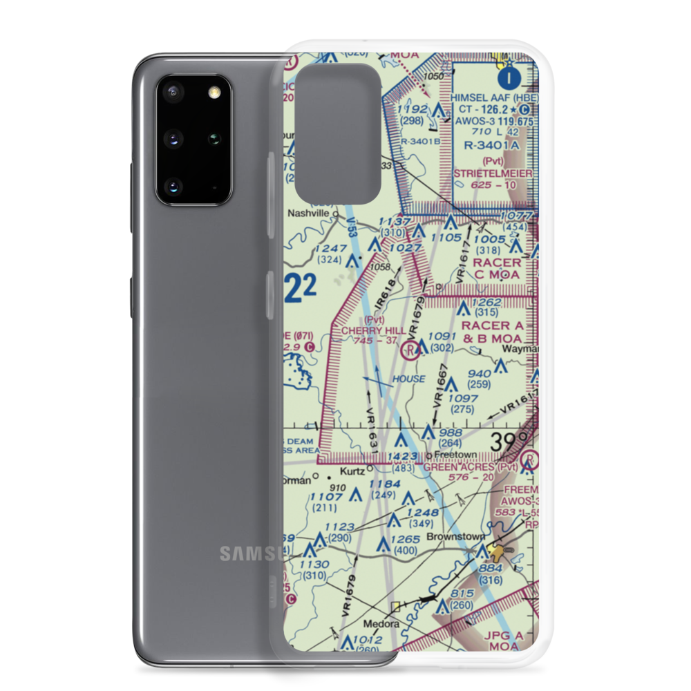 Cherry Hill Airport (40IN) VFR Sectional Samsung Case Samsung Galaxy S20 Plus model shown