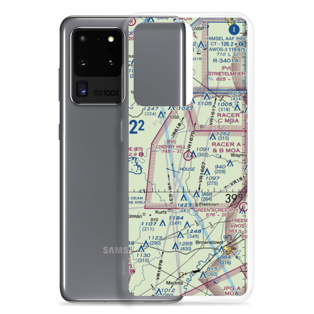 Cherry Hill Airport (40IN) VFR Sectional Samsung Case Samsung Galaxy S20 Ultra model shown
