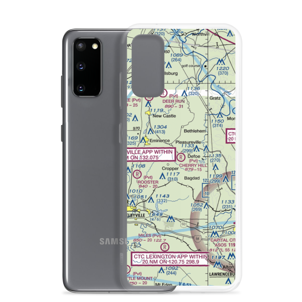 Cherry Hill Airport (8KT8) VFR Sectional Samsung Case Samsung Galaxy S20 model shown