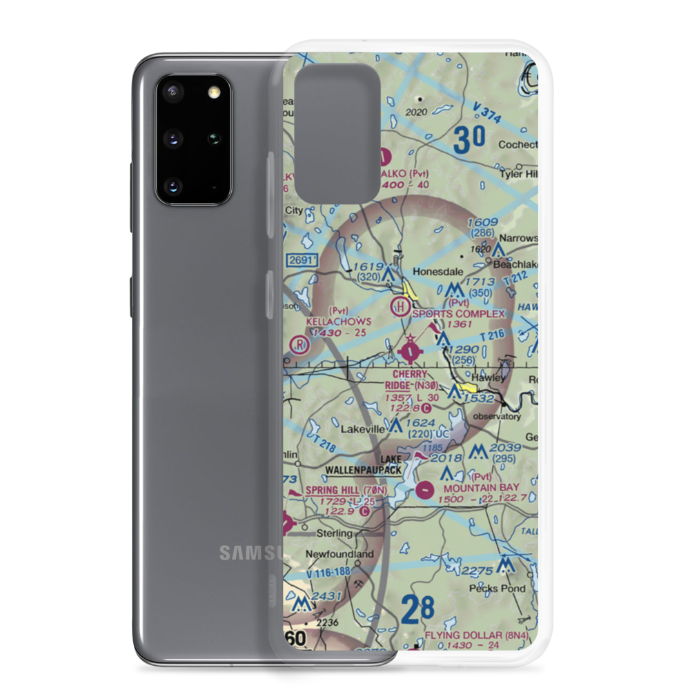 Cherry Ridge Airport (N30) VFR Sectional Samsung Case Samsung Galaxy S20 Plus model shown