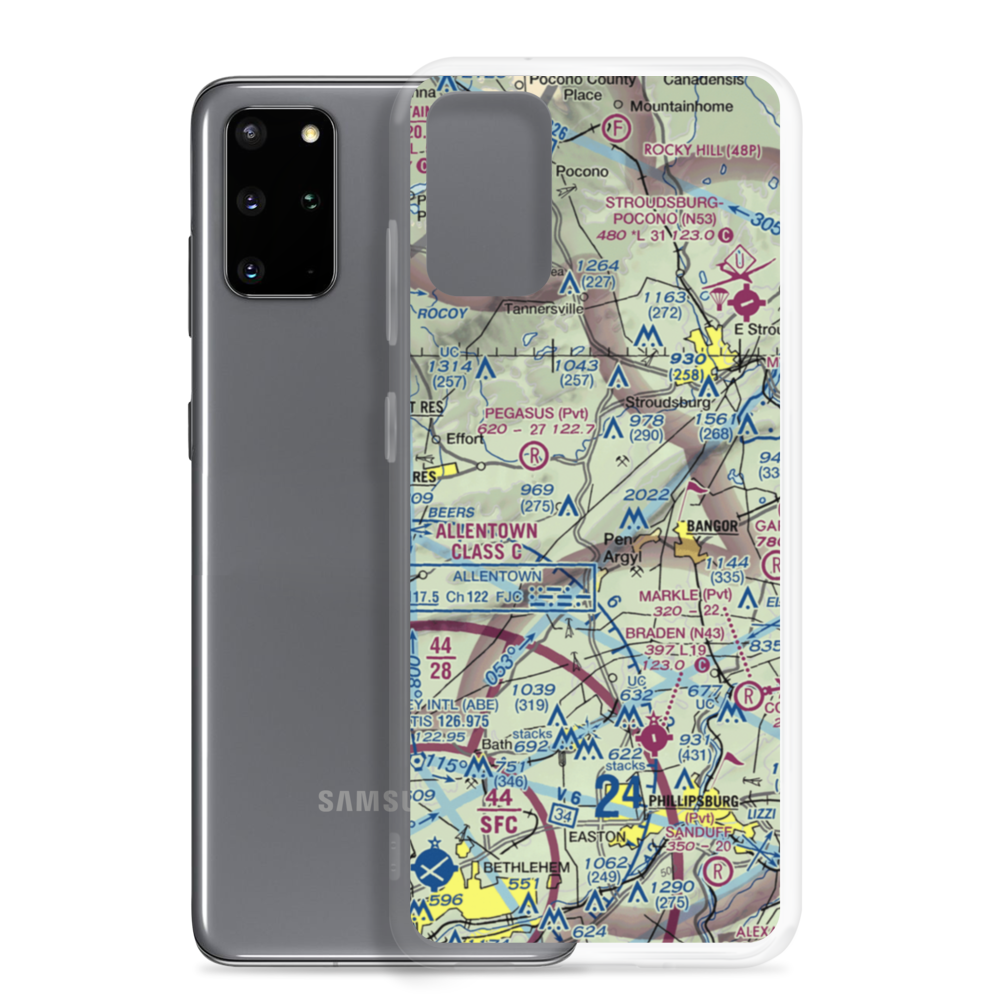 Cherry Valley Airport (65PA) VFR Sectional Samsung Case Samsung Galaxy S20 Plus model shown