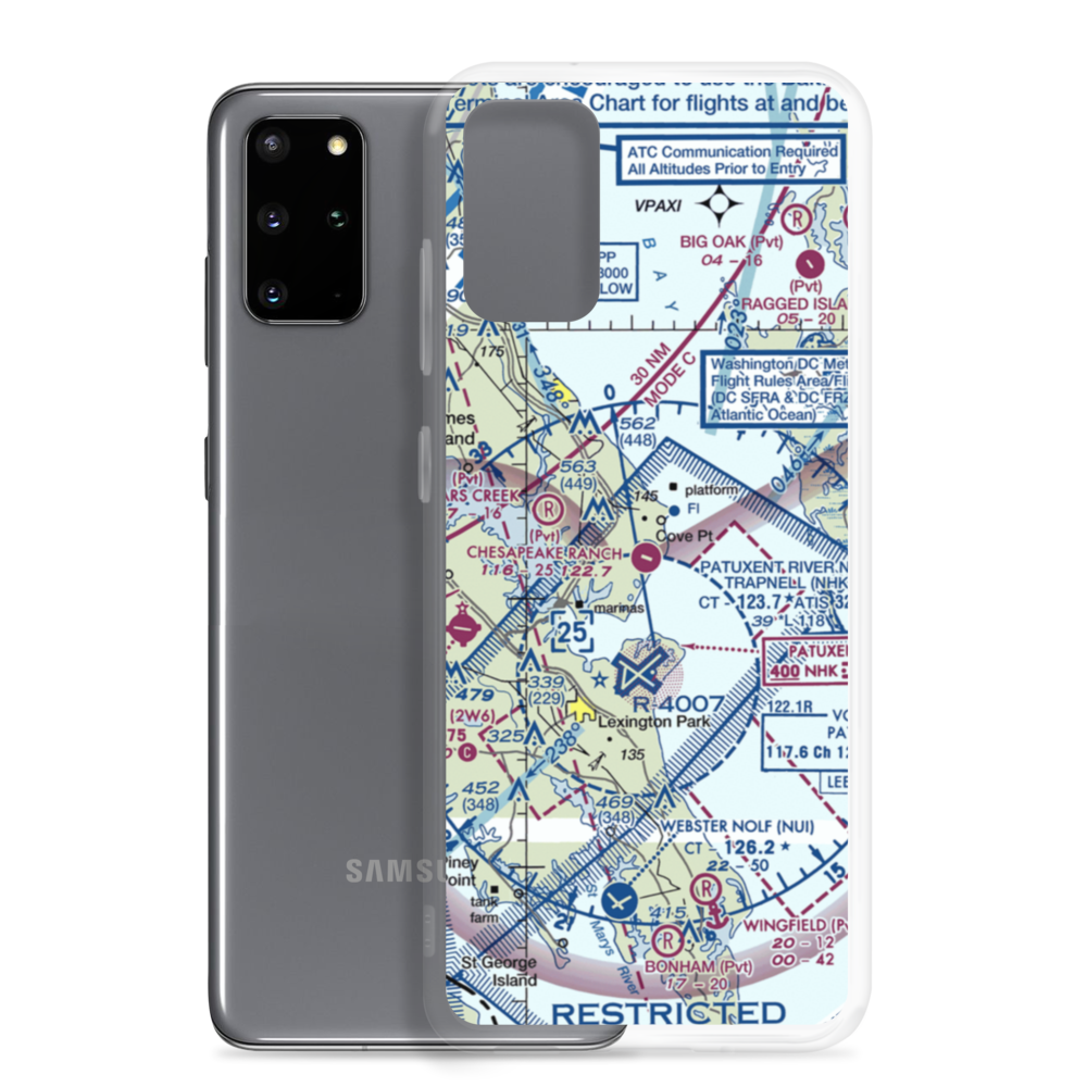 Chesapeake Ranch Airstrip (MD50) VFR Sectional Samsung Case Samsung Galaxy S20 Plus model shown