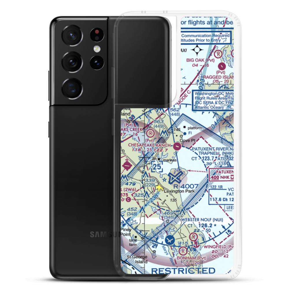 Chesapeake Ranch Airstrip (MD50) VFR Sectional Samsung Case Samsung Galaxy S21 Ultra model shown