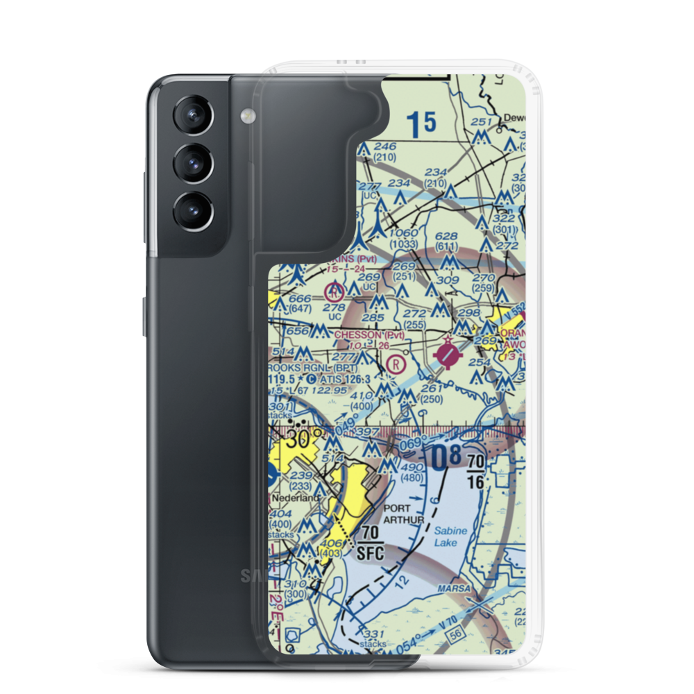 Chesson Airport (XS33) VFR Sectional Samsung Case Samsung Galaxy S21 model shown